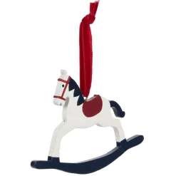 Décoration de Noël cheval à bascule