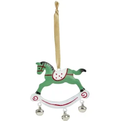 Décoration de Noël cheval en métal à suspendre
