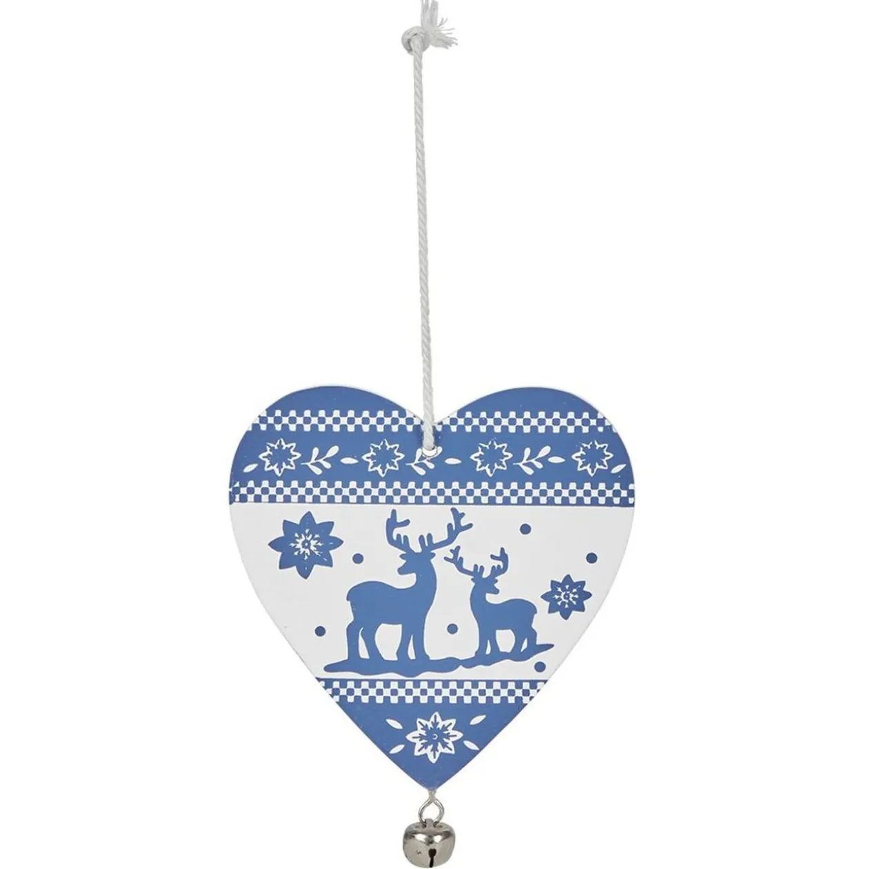 Décoration de Noël coeur en bois à suspendre