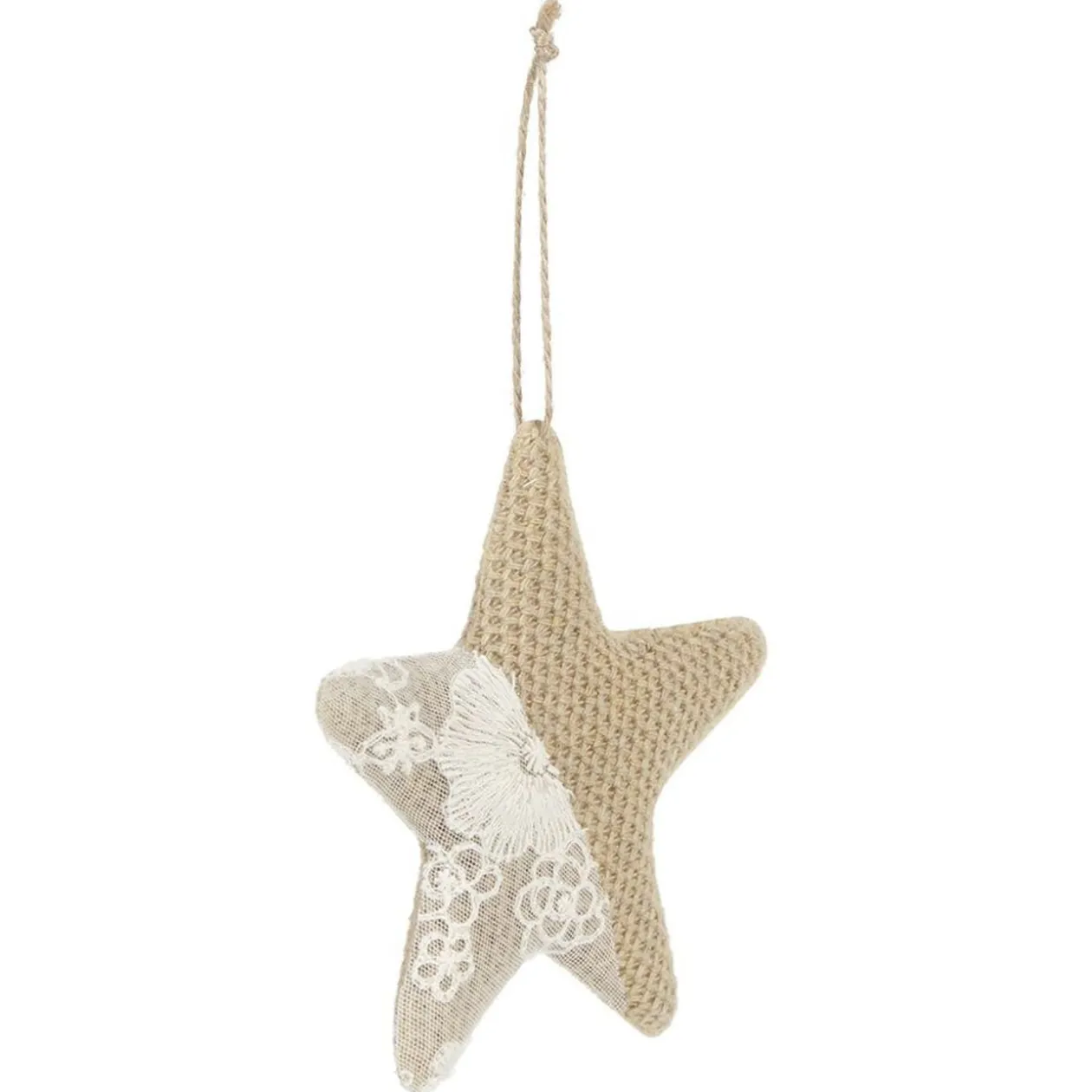 Décoration de Noël effet jute à suspendre