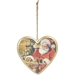 Décoration de Noël figurine en bois à suspendre