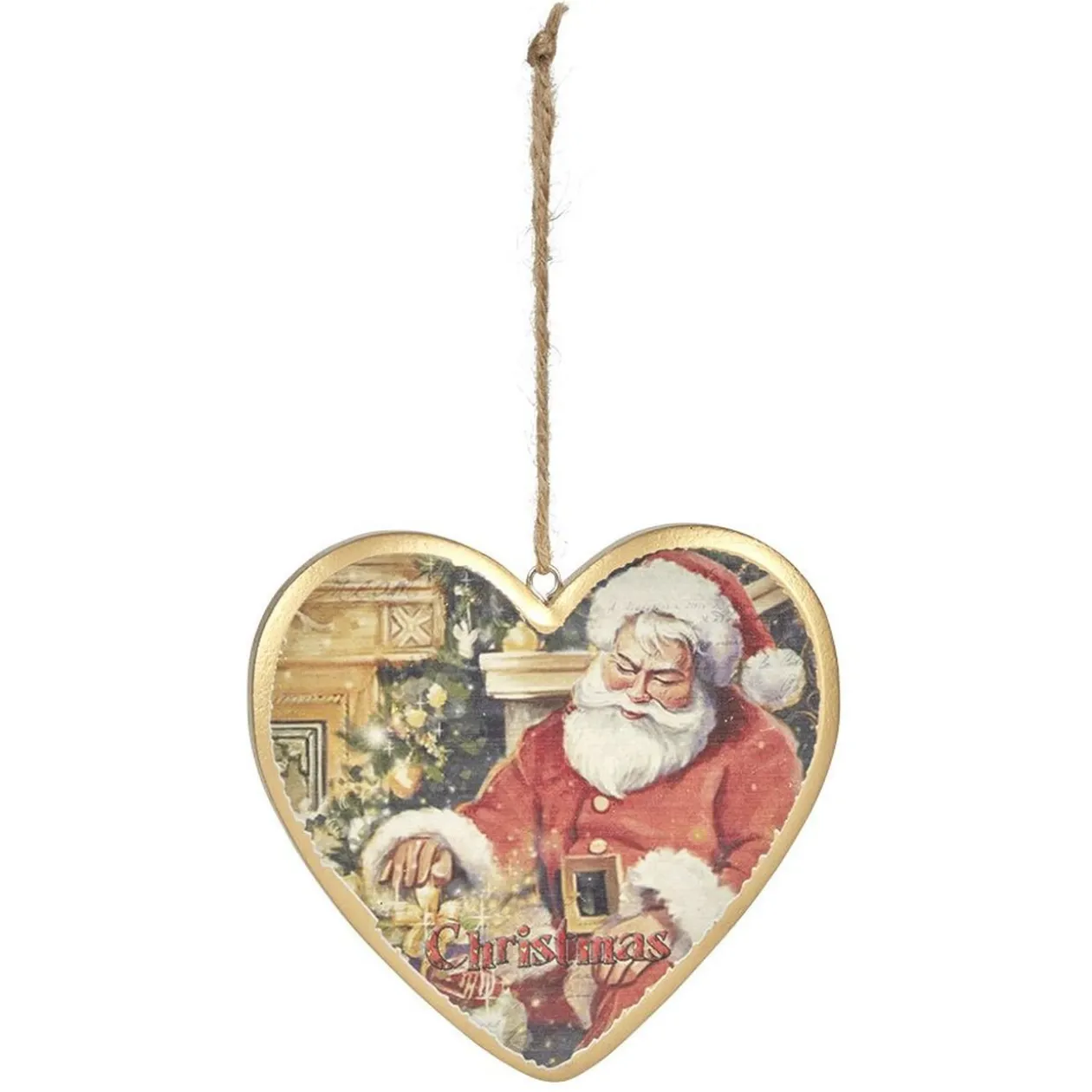 Décoration de Noël figurine en bois à suspendre