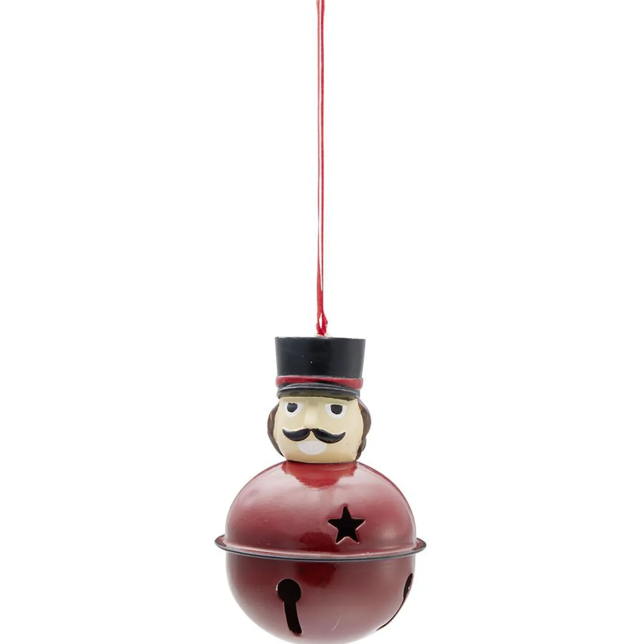 Décoration de Noël grelot soldat en métal à suspendre