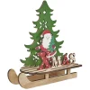 Décoration de Noël luge en bois à poser