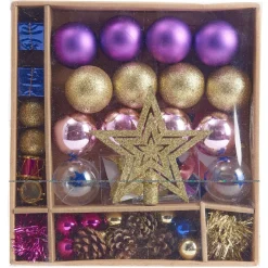 Décoration de Noël multicolore x40