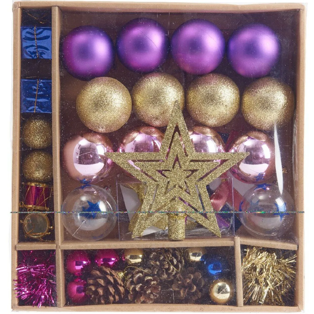 Décoration de Noël multicolore x40