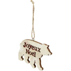 Décoration de Noël ours en bois à suspendre
