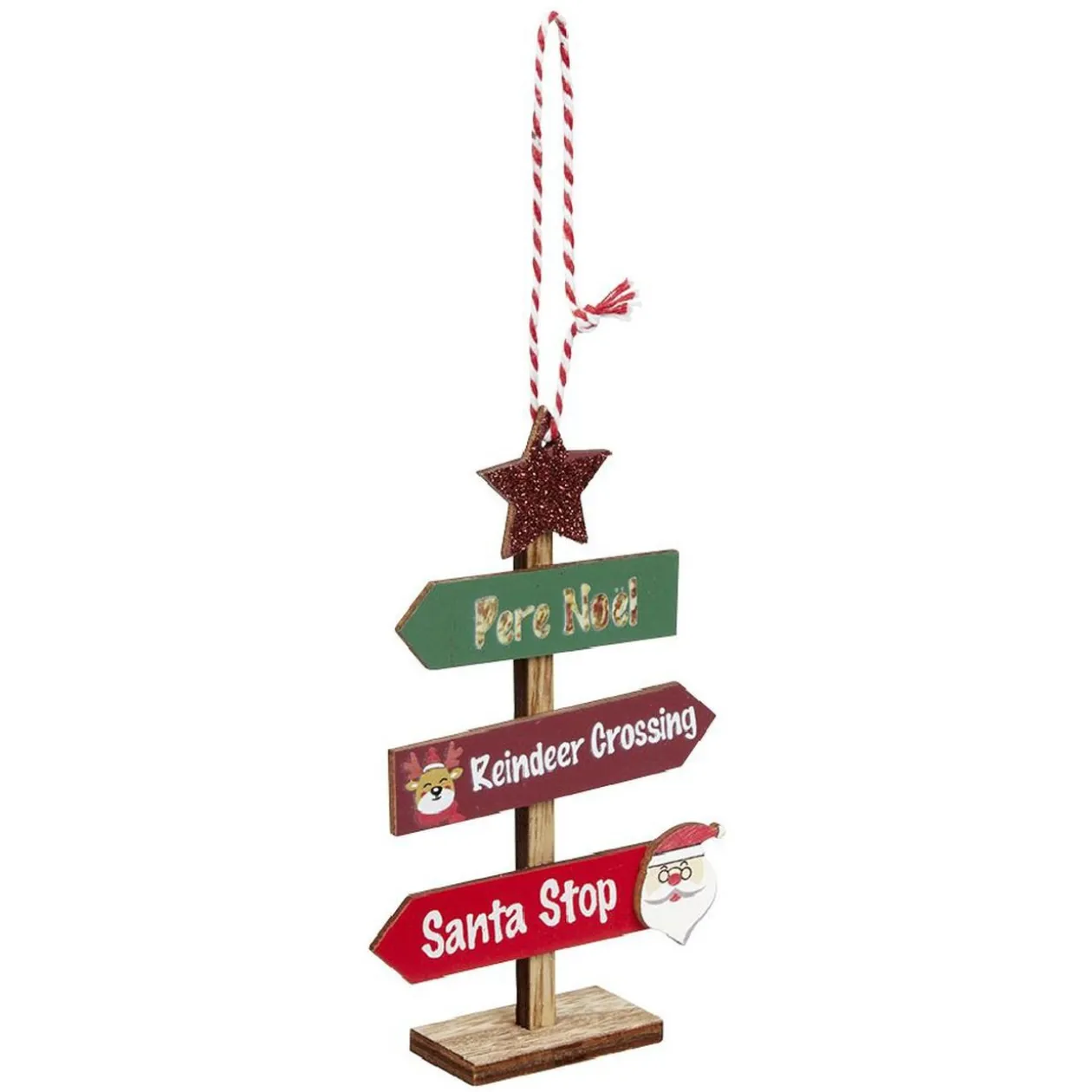 Décoration de Noël panneau de signalisation