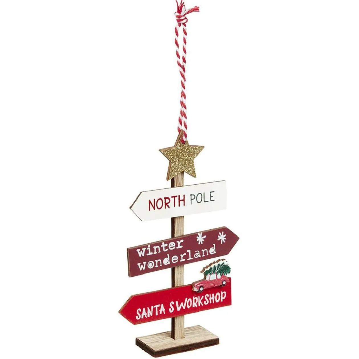 Décoration de Noël panneau de signalisation