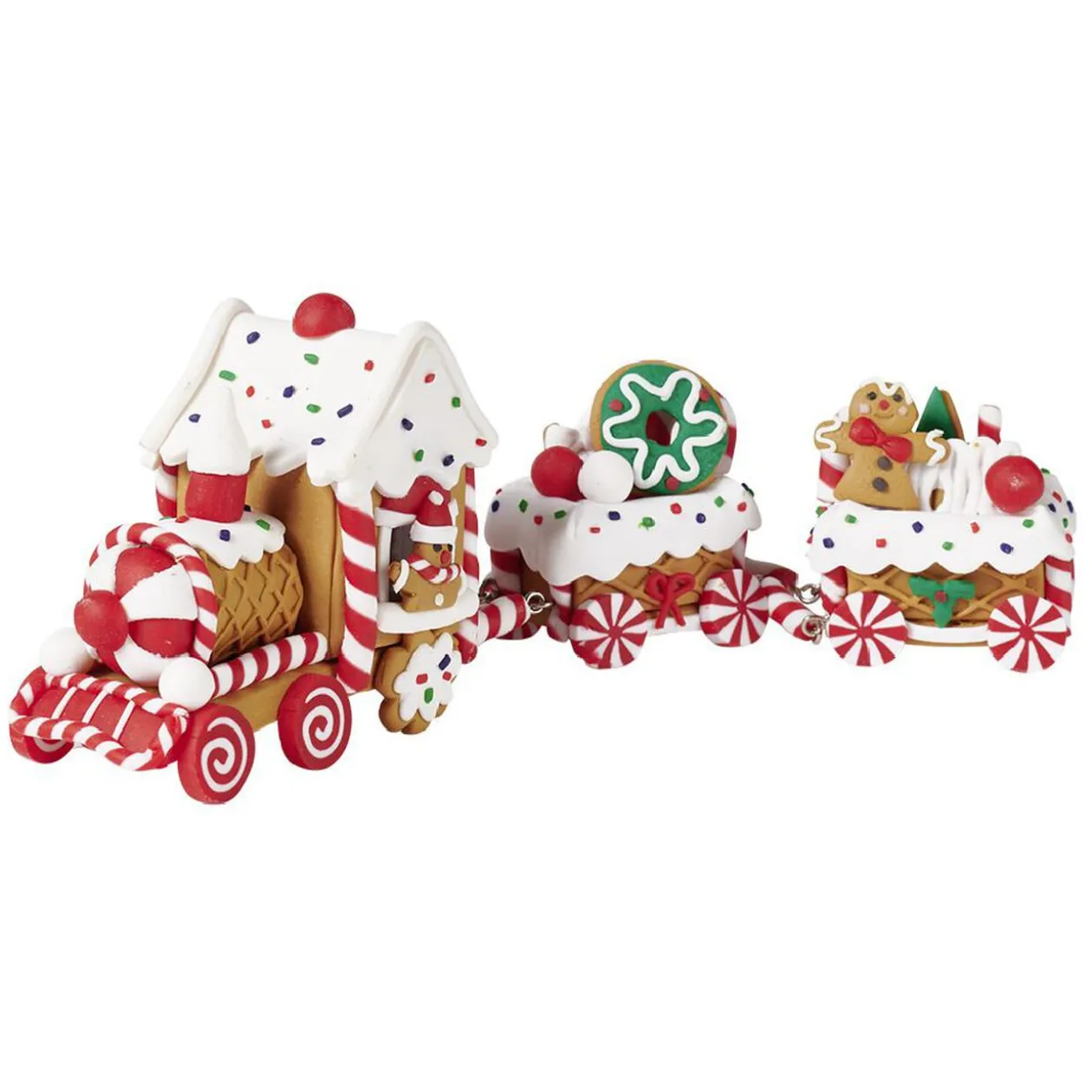 Décoration de Noël petit train pain d'épice à poser