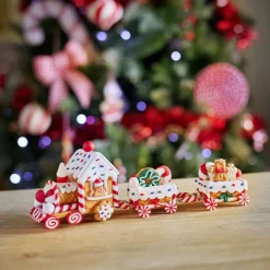 Décoration de Noël petit train pain d'épice à poser