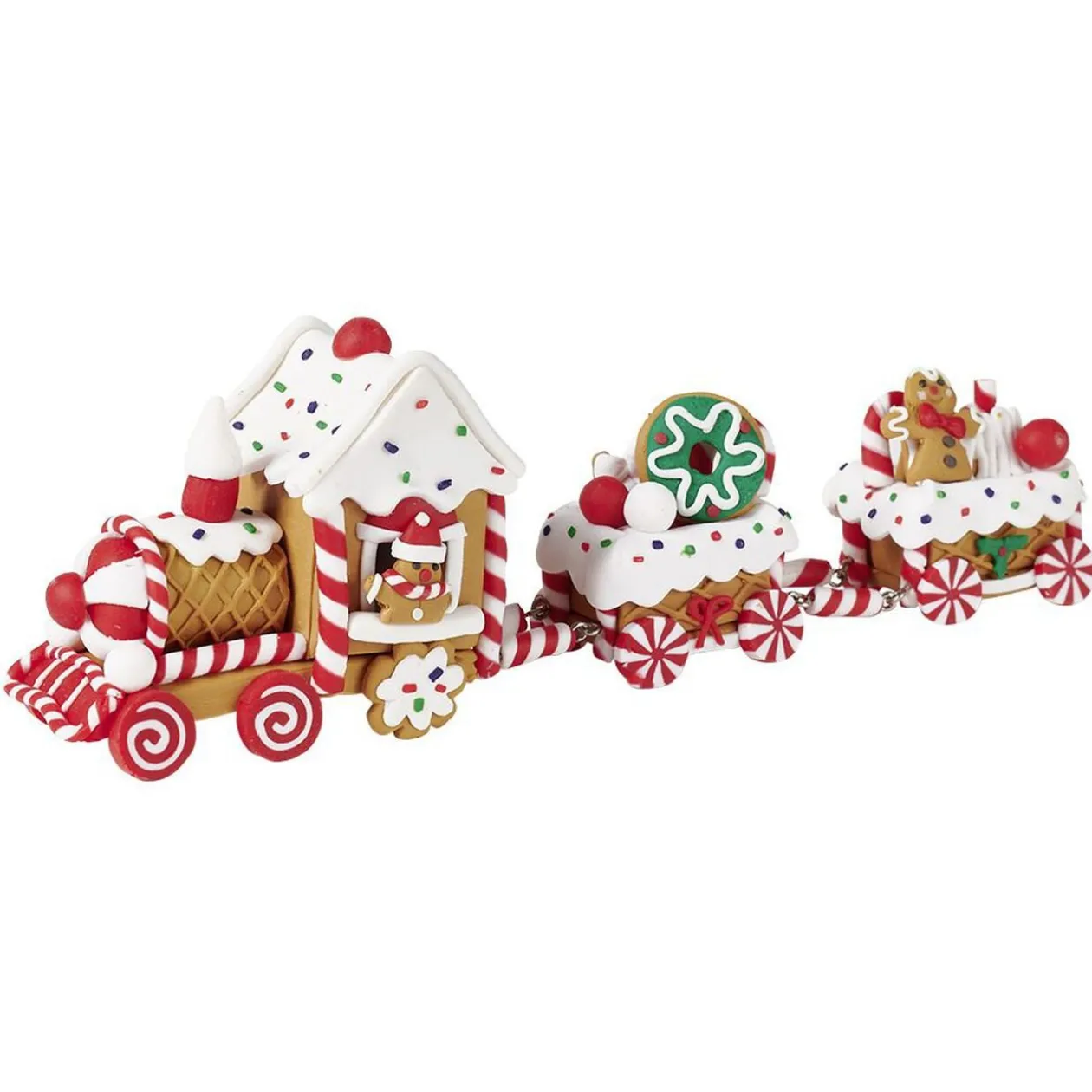 Décoration de Noël petit train pain d'épice à poser