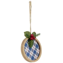 Décoration de Noël plate en bois