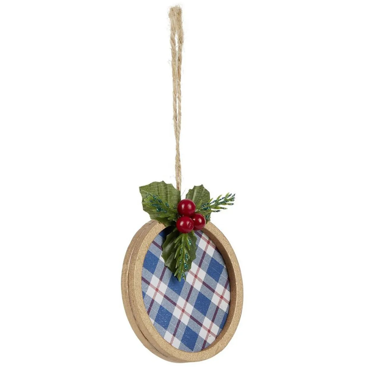 Décoration de Noël plate en bois