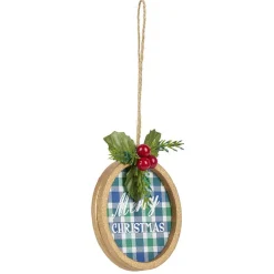 Décoration de Noël plate en bois