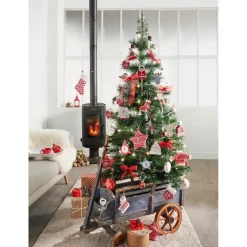 Décoration de Noël pull rouge et blanc à suspendre