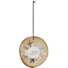 Décoration de Noël ronde en bois à suspendre