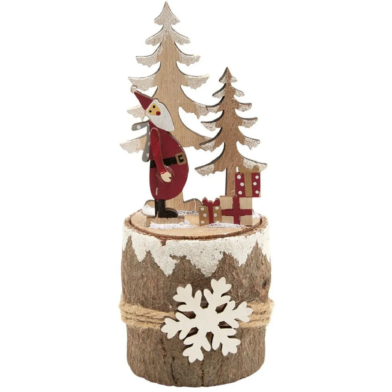 Décoration de Noël rondin à poser