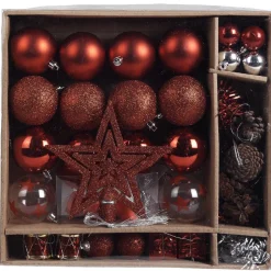 Décoration de Noël rouge à suspendre x 40