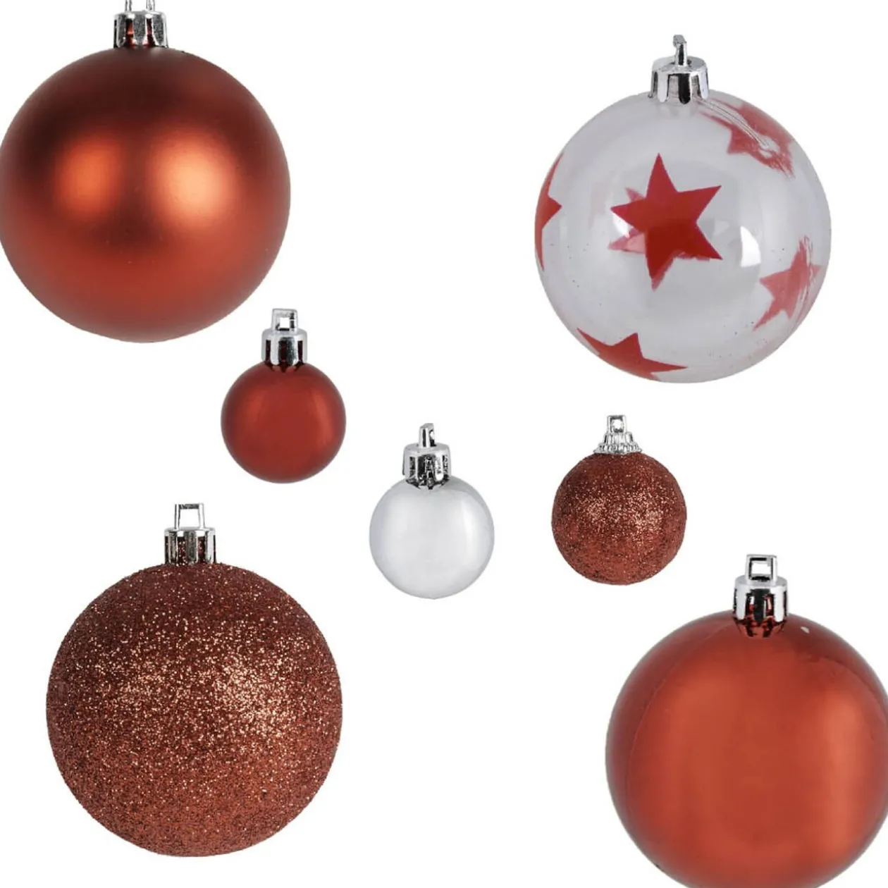 Décoration de Noël rouge à suspendre x 40