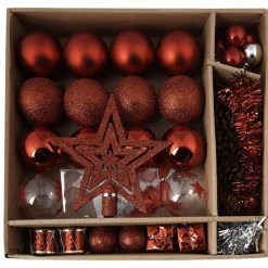 Décoration de Noël rouge à suspendre x 40