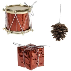 Décoration de Noël rouge à suspendre x 40