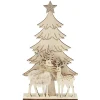 Décoration de Noël sapin et renne en bois à poser