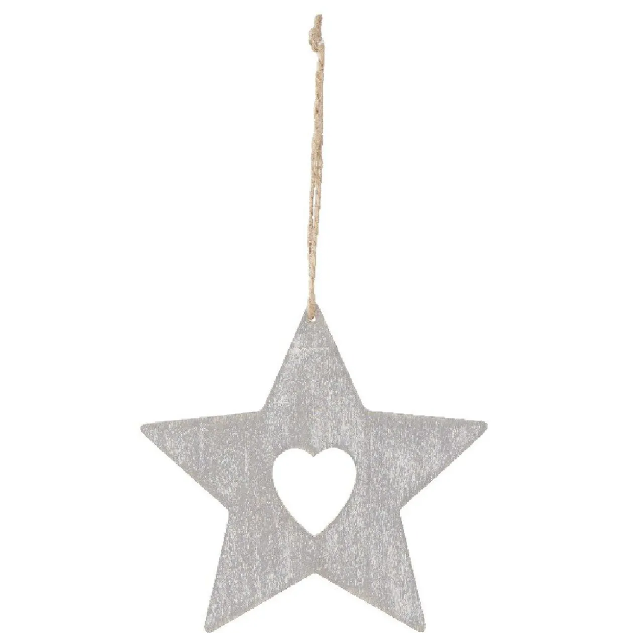 Décoration de Noël étoile à suspendre grise