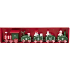 Décoration de Noël train en bois à poser