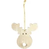 Décoration de Noël Tête de renne à suspendre en Bois 3 coloris