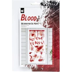 Décoration de porte ensanglantée Halloween