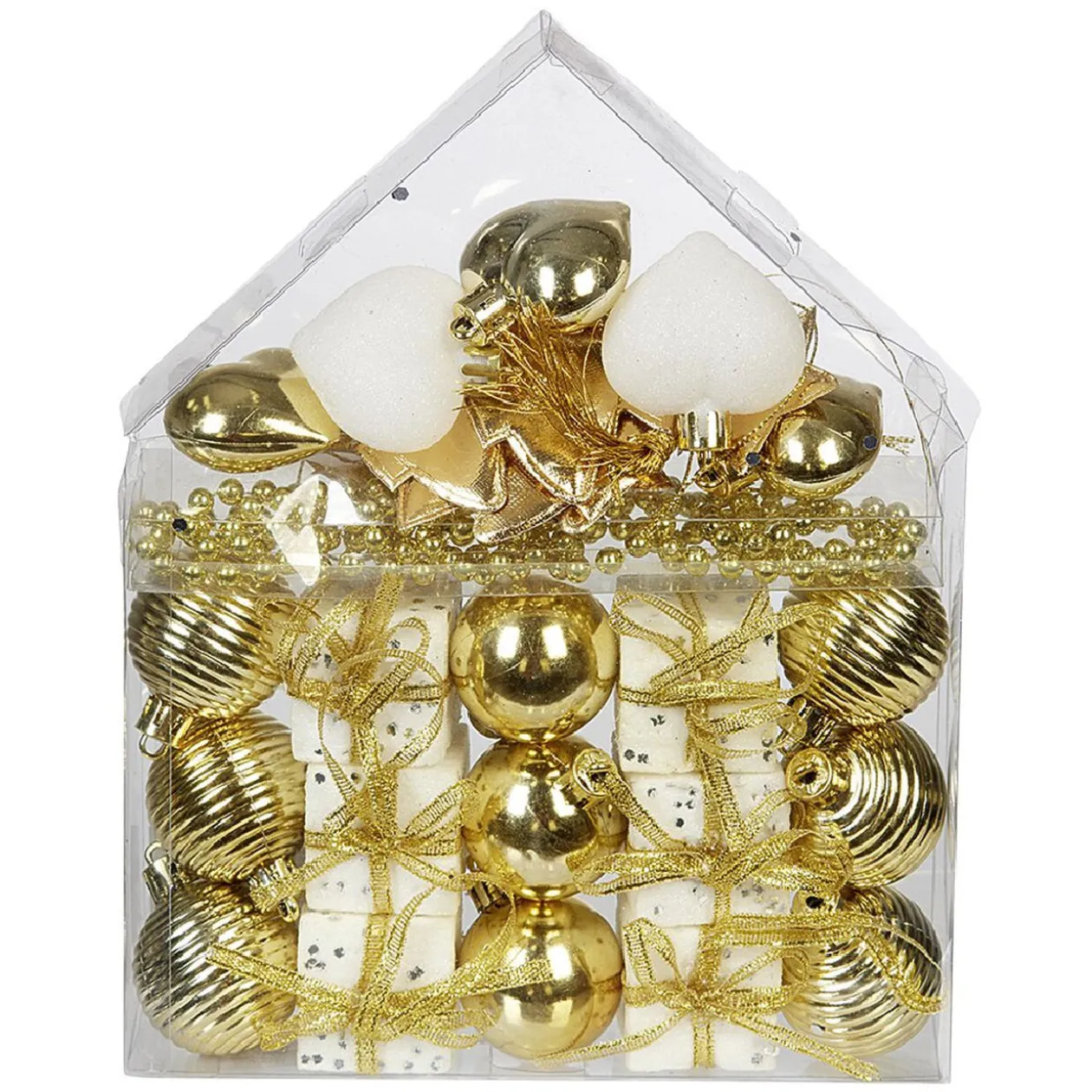 Décoration de Sapin de Noël Blanc Doré x30