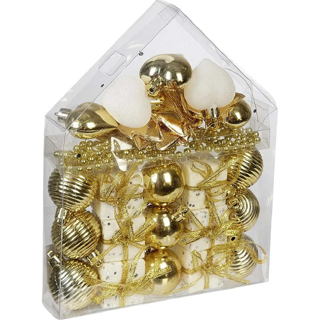 Décoration de Sapin de Noël Blanc Doré x30