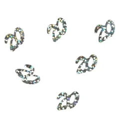 Décoration de table anniversaire 20 ans argenté