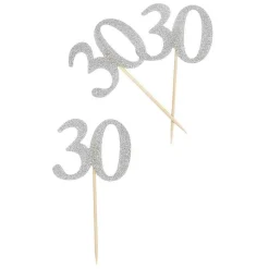 Décoration de table anniversaire 30 ans argenté
