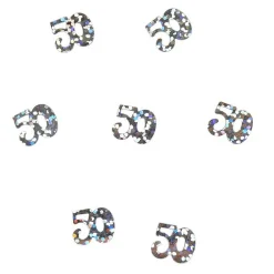 Décoration de table anniversaire 50 ans argenté