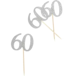 Décoration de table anniversaire 60 ans argenté