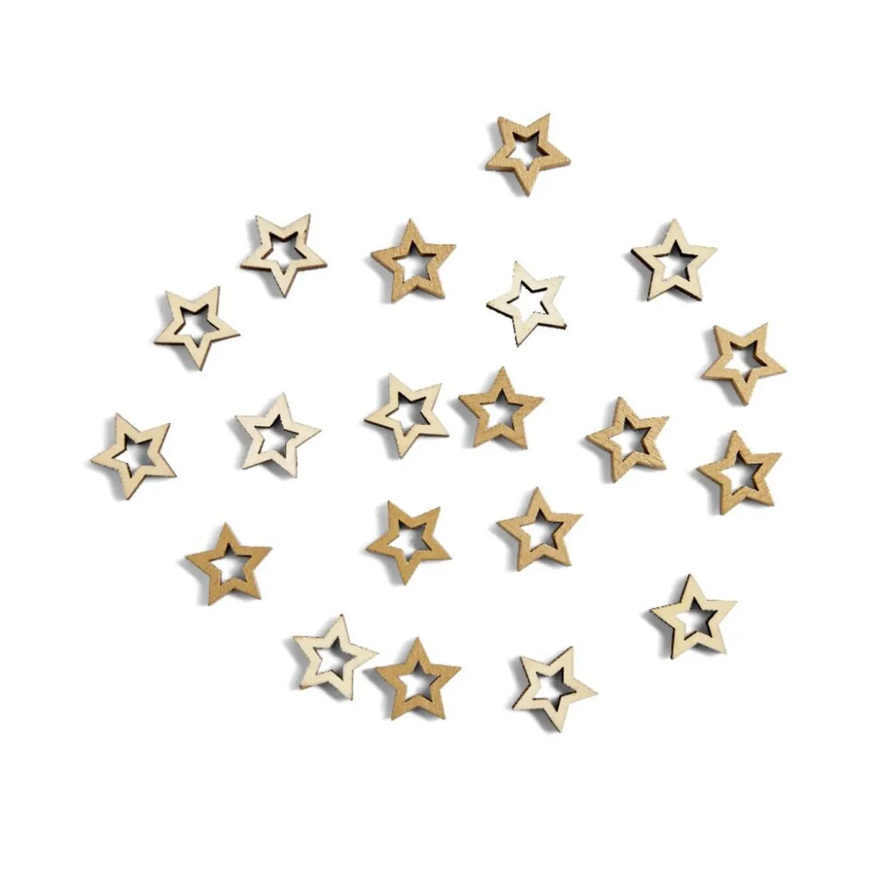 Décoration de table forme étoile dorée 20 pièces
