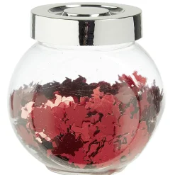 Décoration de table glitter dans bocal transparent