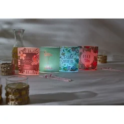 Décoration de table lumineuse décor tropical