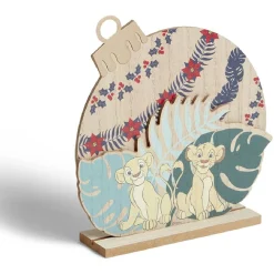 Décoration Disney à poser boule de Noël Le Roi Lion bois H21,5cm