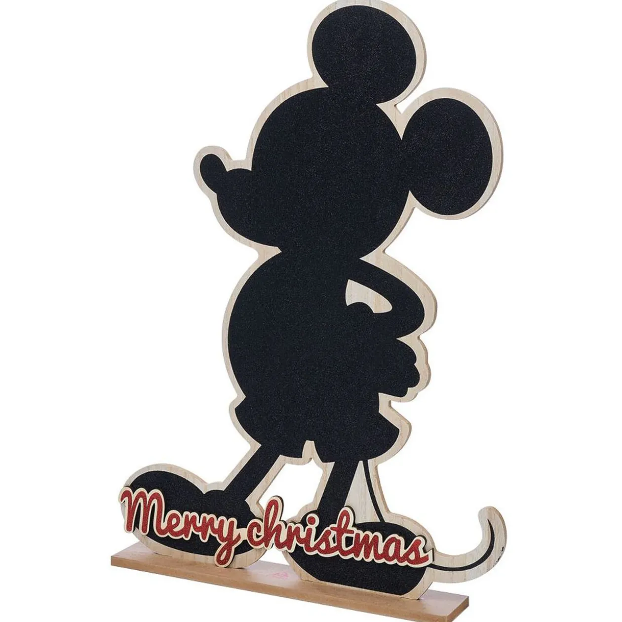 Décoration Disney à poser Mickey Merry Christmas bois H75cm