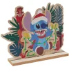 Décoration Disney à poser Stitch Noël bois L23xH19,5cm