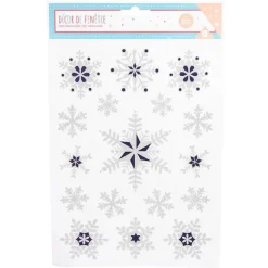 Décoration fenêtre Noël électrostatique étoile ou flocon