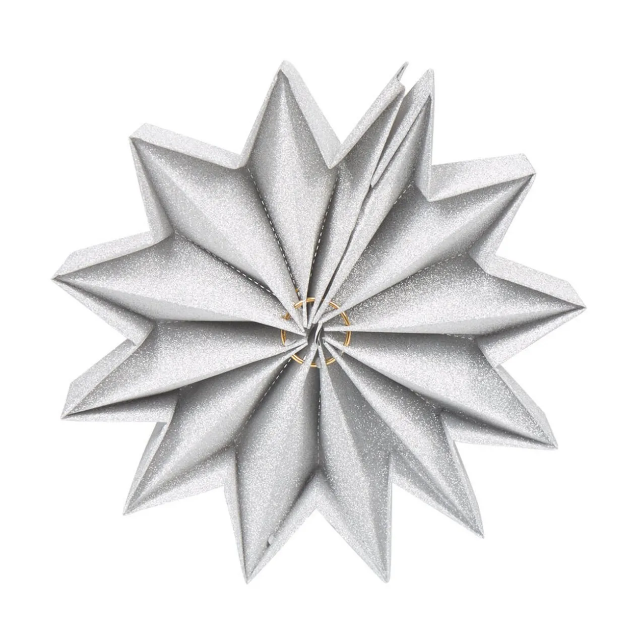 Décoration forme étoile 3D argentée à déplier