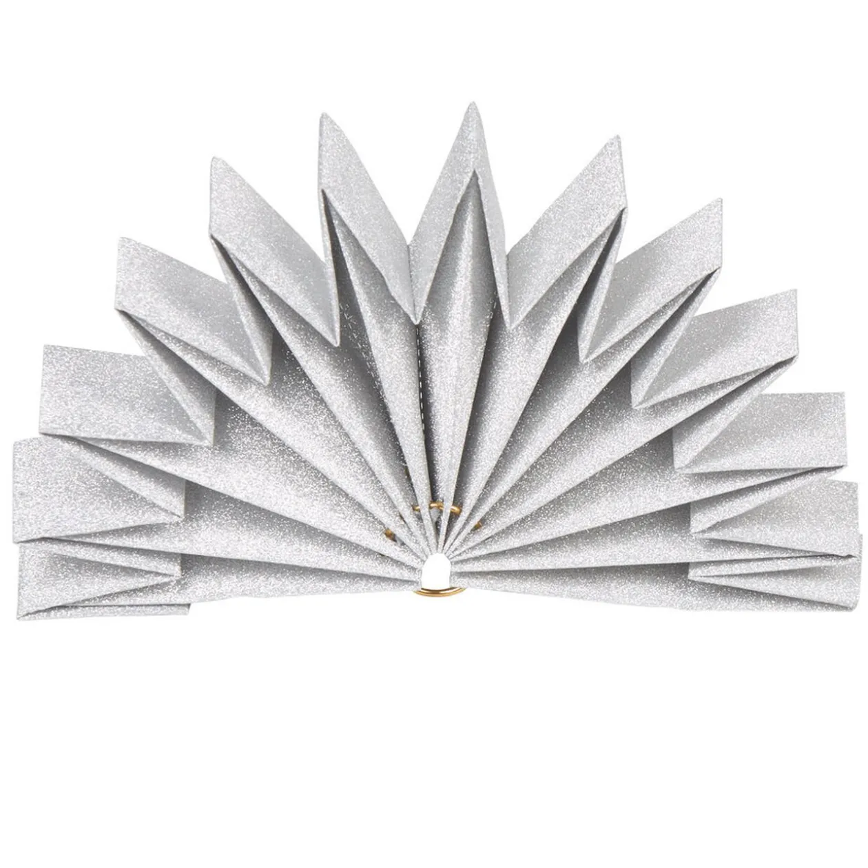 Décoration forme étoile 3D argentée à déplier