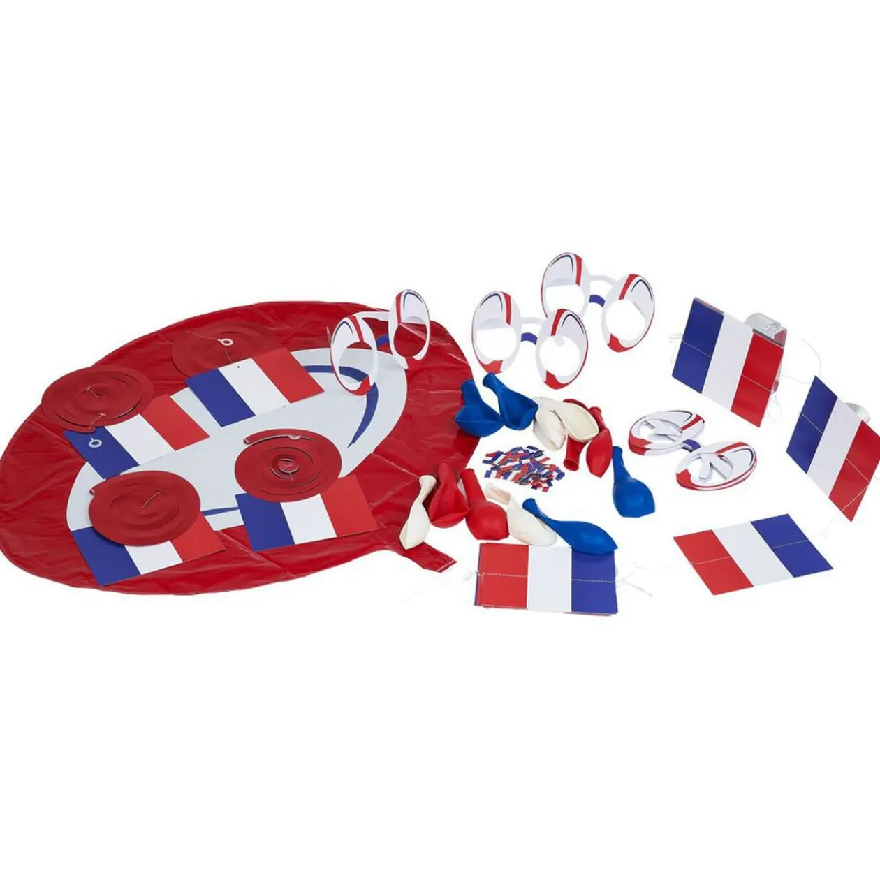 Décoration fête de rugby bleu blanc rouge
