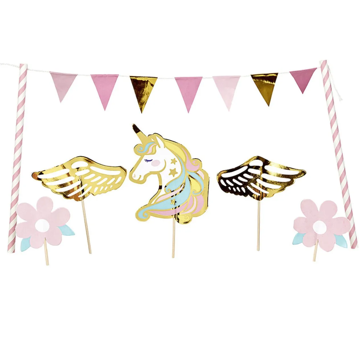 Décoration gâteau forme Licorne