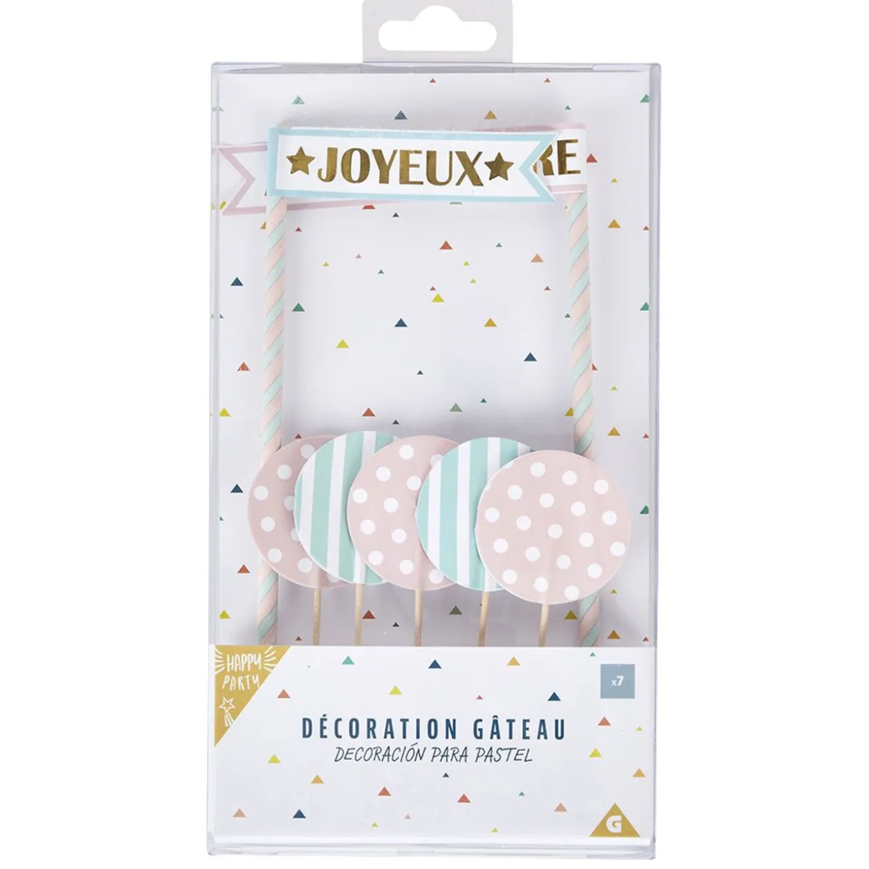 Décoration gâteau Joyeux anniversaire et ballon