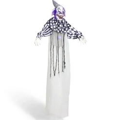 Décoration Halloween clown suspendu sonore et animé H180cm
